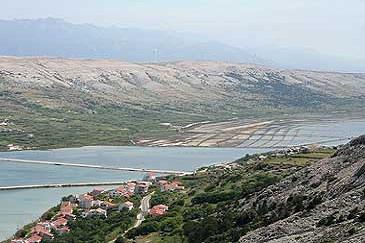 Spiaggia sull'isola di Pag